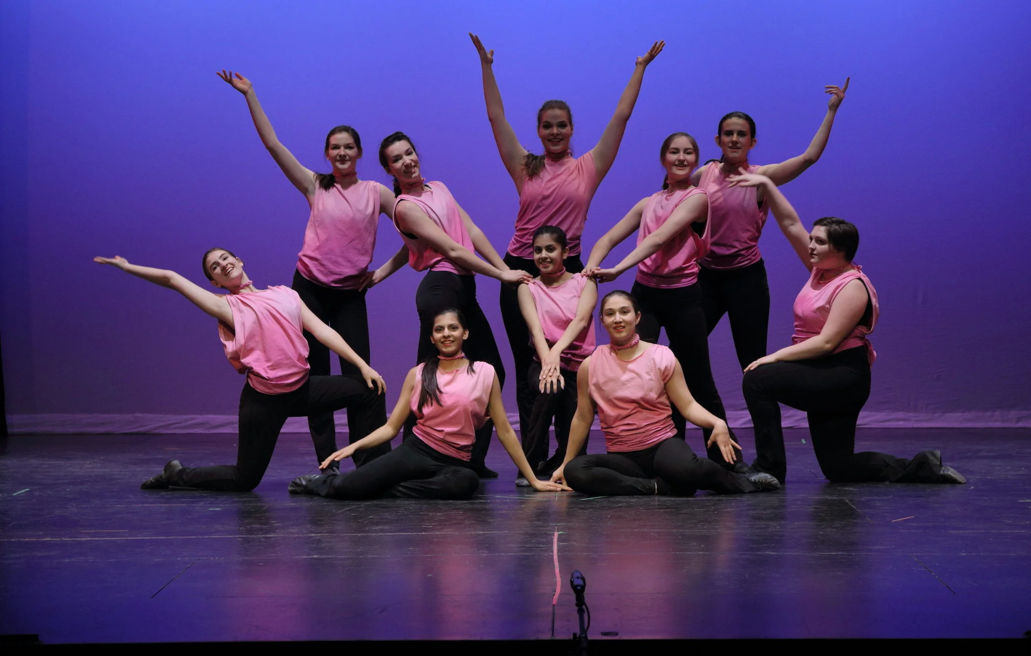 Students performing a dance routine